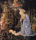 The Adoration with the Infant St by Filippino Lippi